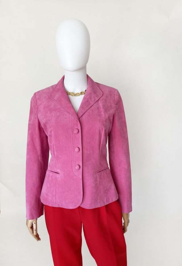 Cukierkowa marynarka vintage USA 80's ILGWU