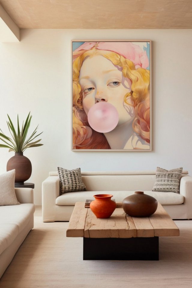 Plakat Zblazowana z balonem - format 61x91 cm