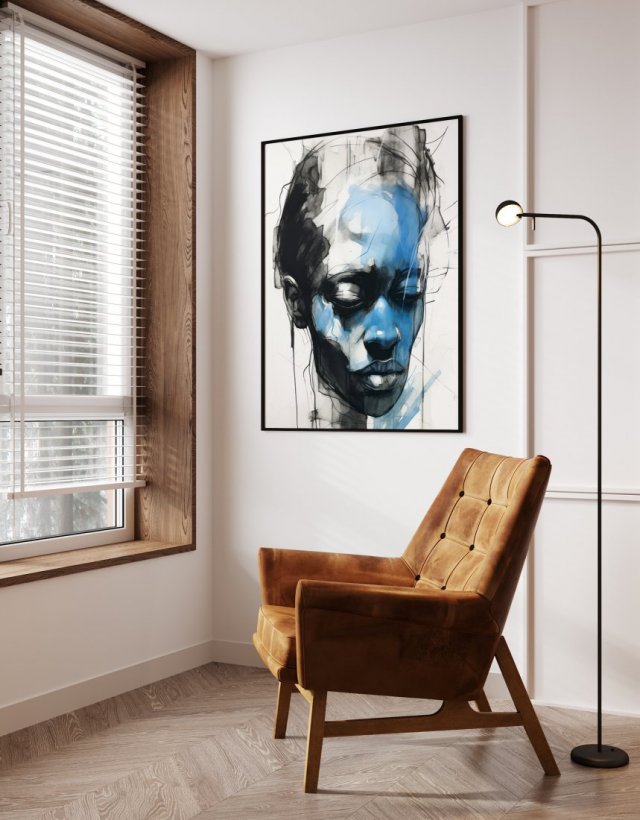 Plakat Jazzman portret abstrakcja - format 40x50 cm