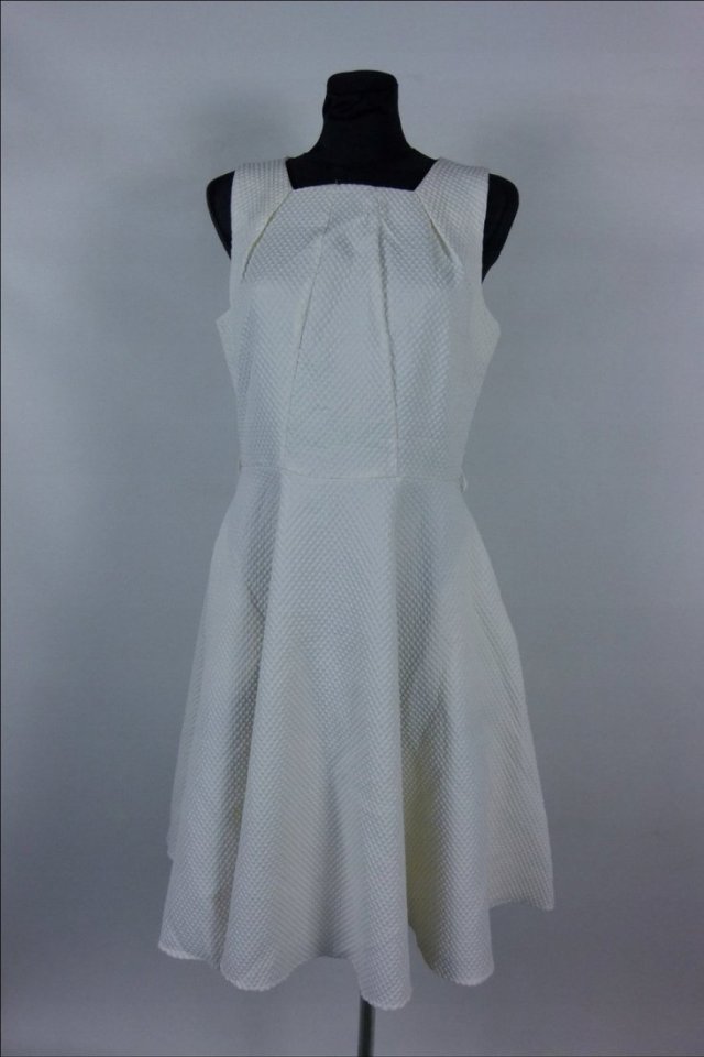 Closet biała sukienka white zip / 12 - M z metką