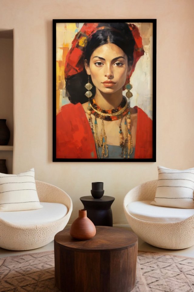 Plakat Dziewczyna portret piękna kolor 61x91 cm