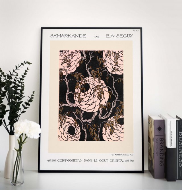 Plakat  wystawowy - wzory retro 40x50 cm