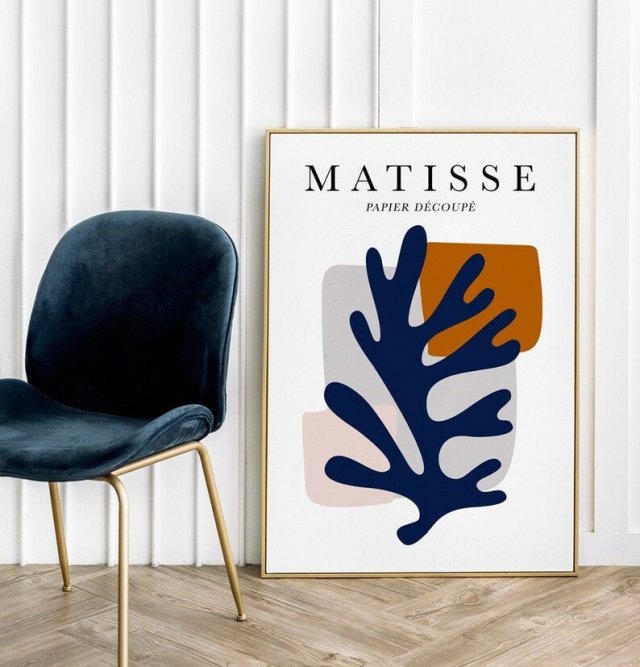 Plakat Matisse Leaf Liść v2  - 40x50 cm