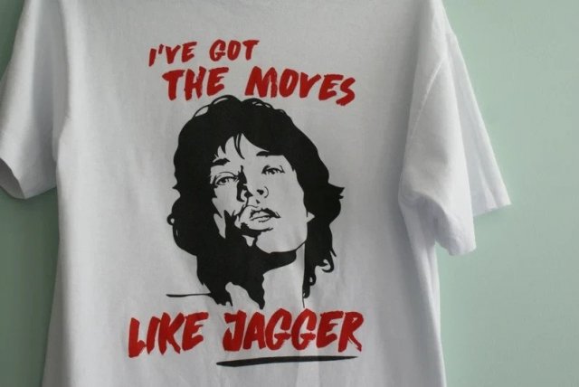 Mick Jagger Rolling Stones shirt Koszulka Moves like Jagger Unikat