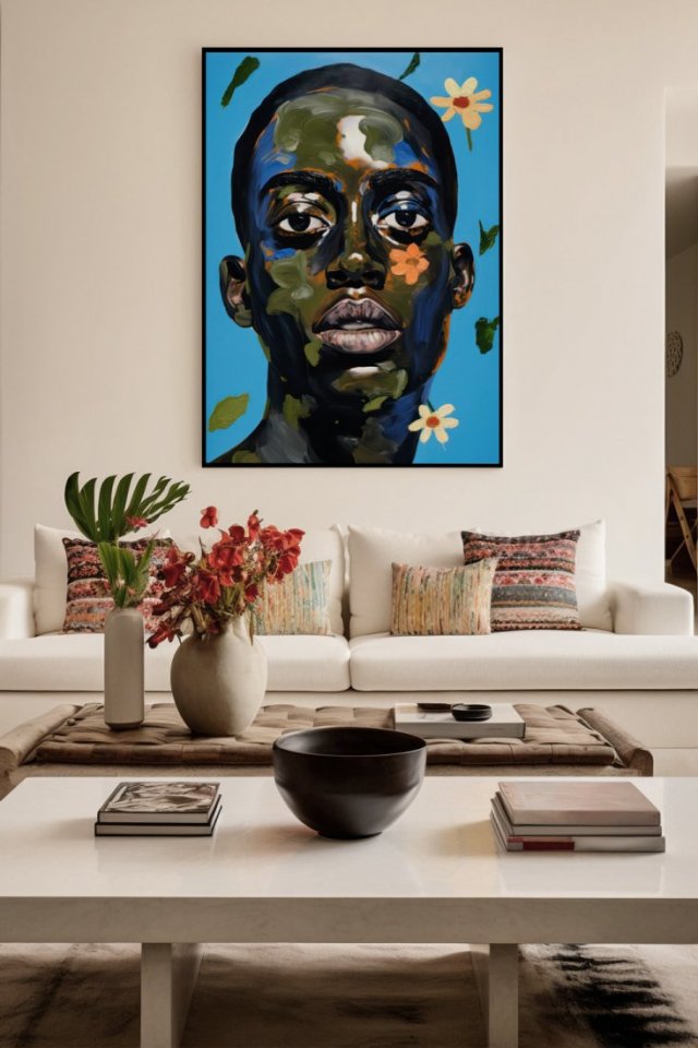 Plakat Mężczyzna portret kolor 61x91 cm