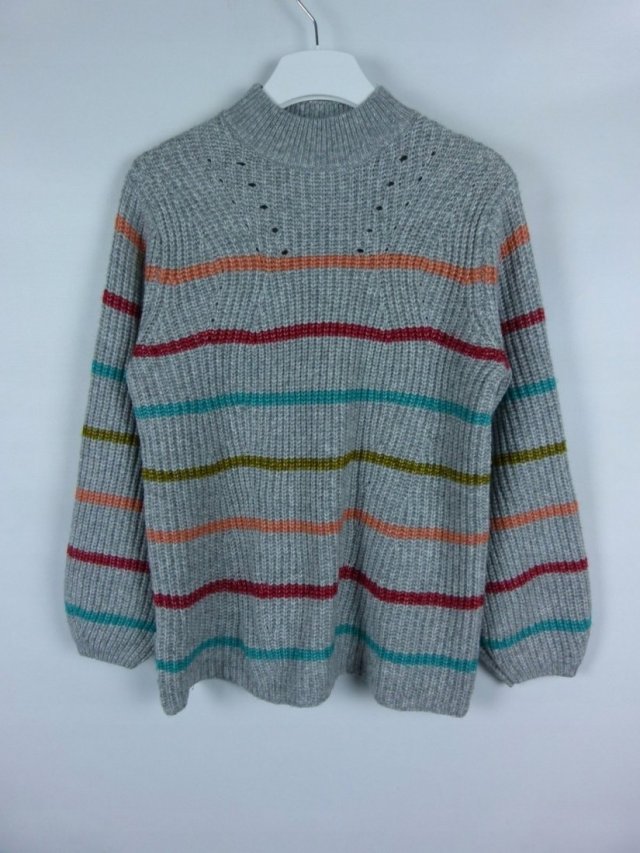 Papaya sweter w paski akryl poliester / L