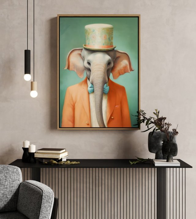 Ilustracja plakat Słoń 40x50 cm
