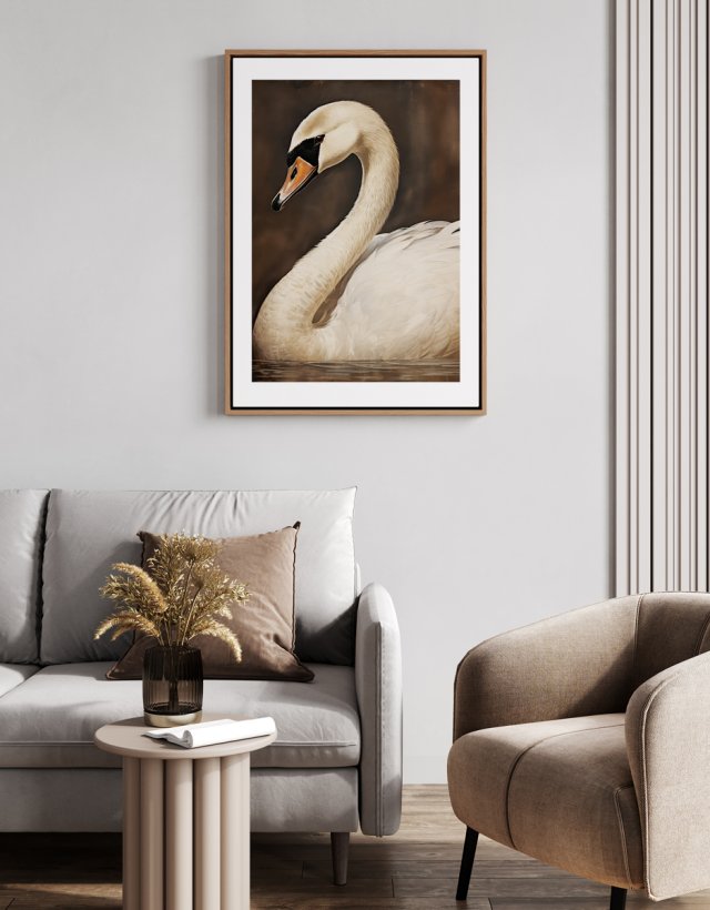 Plakat Łabędź ptak 40x50 cm