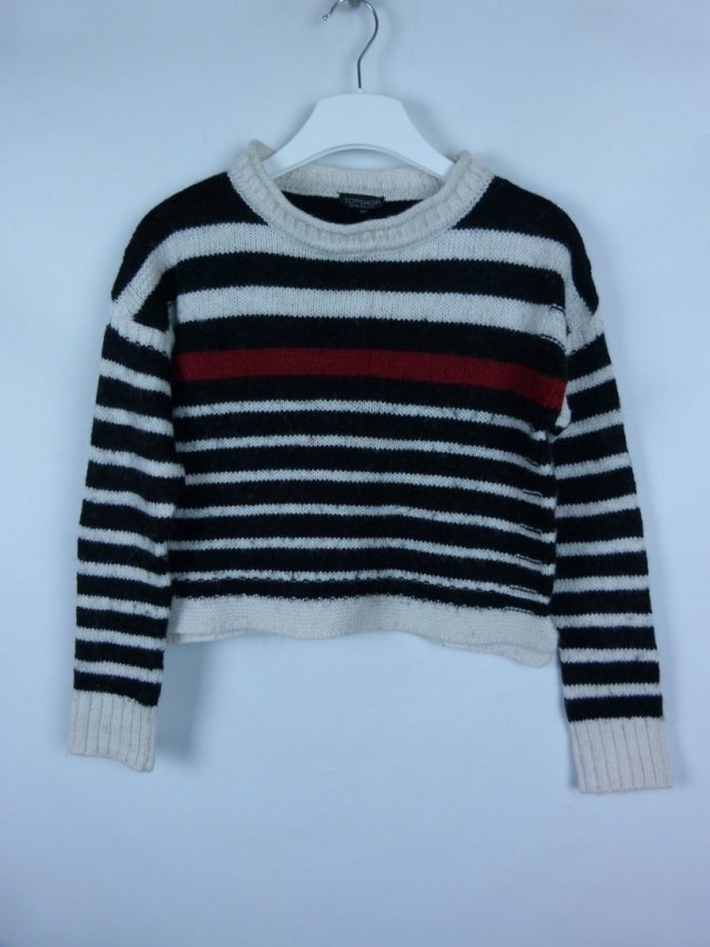 Topshop sweter w paski wełna akryl 12 / 40