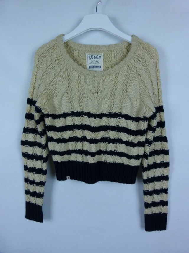 SoulCal & Co sweter akryl pasy łaty / 8 - S