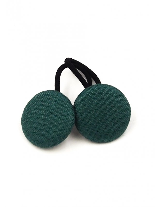 Gumeczki do włosów zielone lniane Linen Green