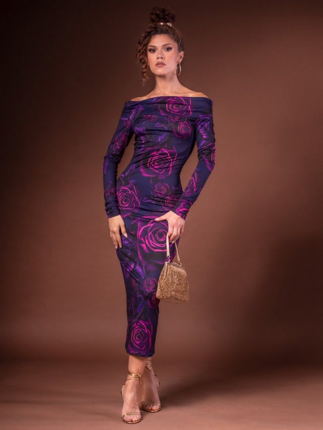 Julia Magic Rose - dopasowana sukienka