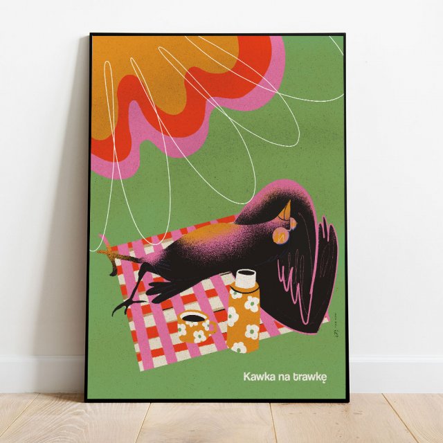 Kawka na trawkę (50x70)