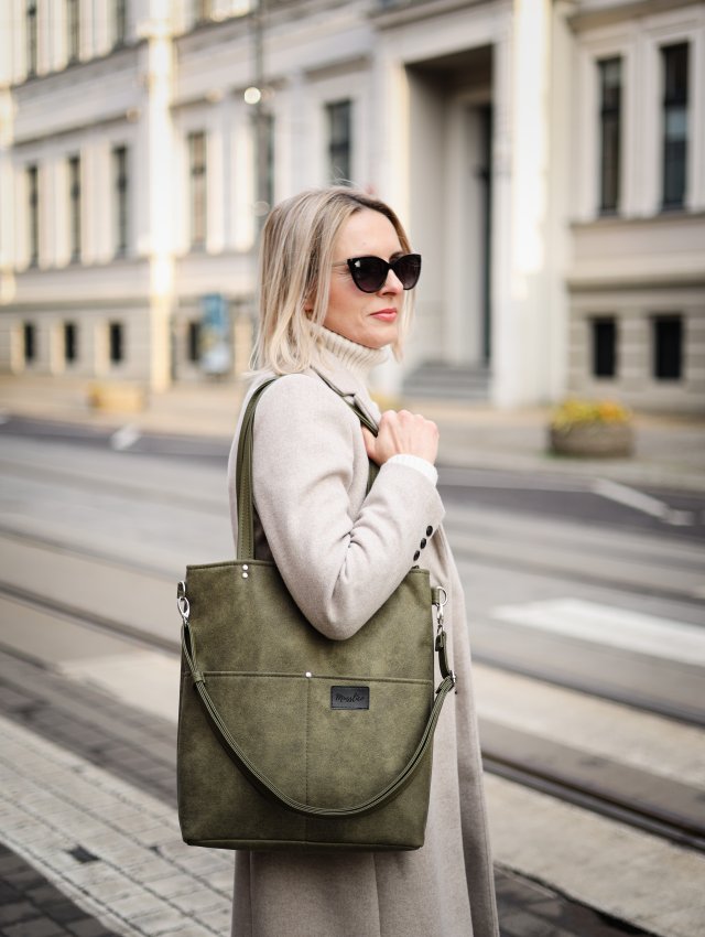 NELA- DUŻA TORBA W KOLORZE KHAKI