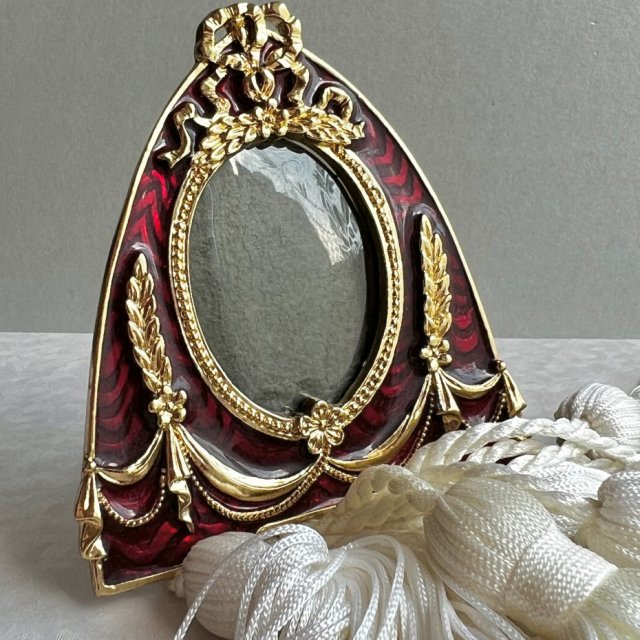 Fabergé Style Enamel Picture Frame ❤ Biżuteria dla domu ❤