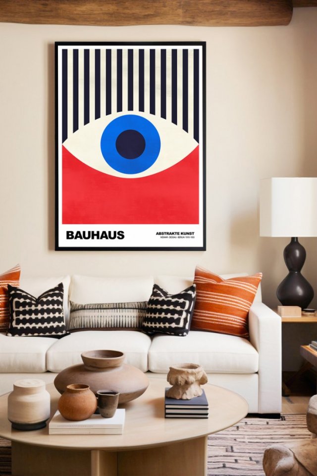 Plakat Bauhaus geometria v4 - format 61x91 cm