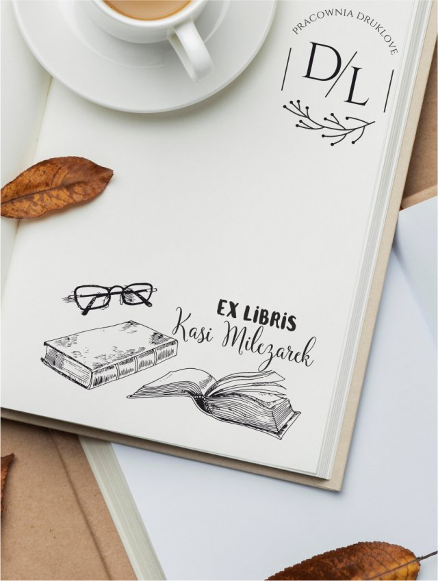 Stempel Ex Libris Exlibris personalizowany Książka VII