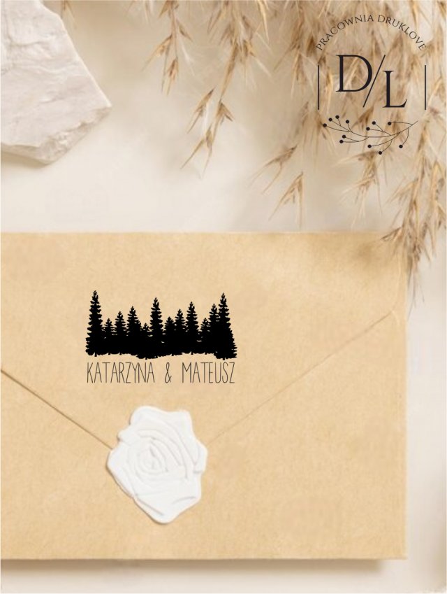 Stempel Ex Libris Exlibris personalizowany Ślub Drzewo 10