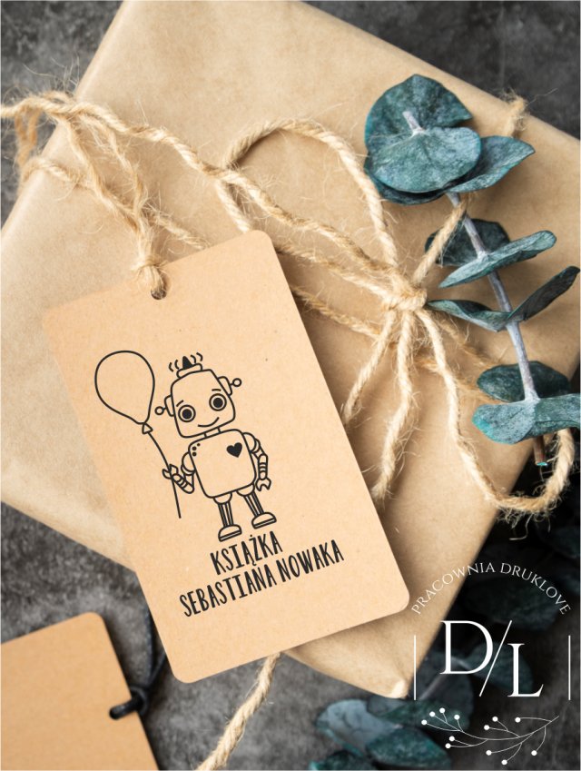 Stempel Ex Libris Exlibris personalizowanyex ROBOT