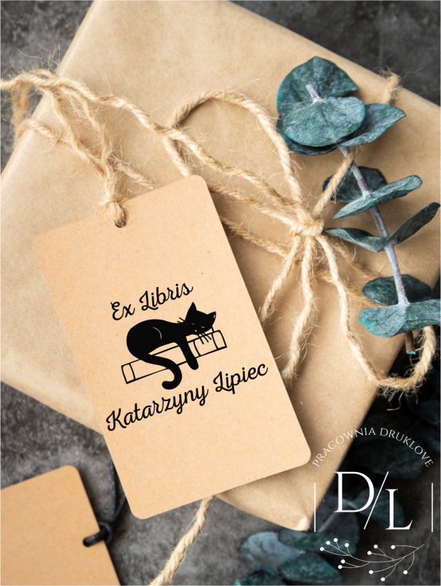 Stempel Ex Libris Exlibris personalizowany Kot 8