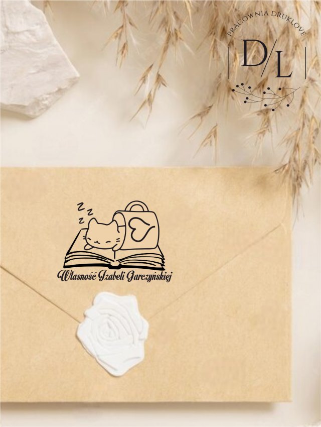 Stempel Ex Libris Exlibris personalizowany Kot 27