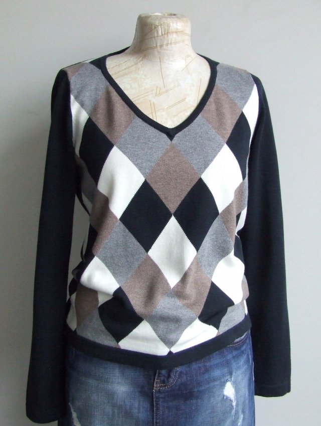 sweter w romby Park Lane r. 36 bawełna