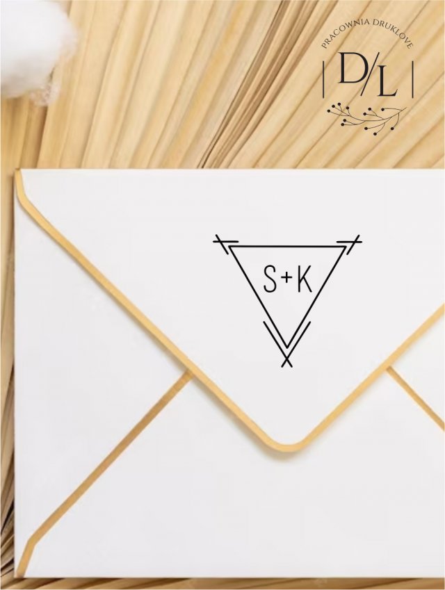Stempel Ex Libris Exlibris personalizowany Trójkąt