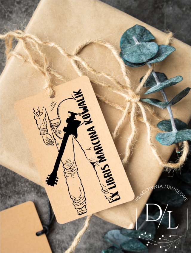 Stempel Ex Libris Exlibris personalizowany Gitara 1