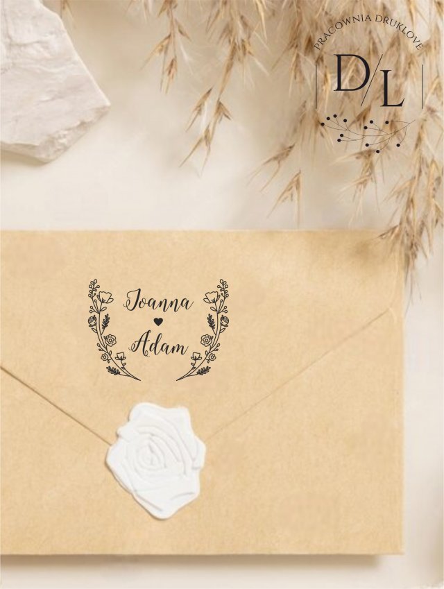 Stempel Ex Libris Exlibris personalizowany Ślub Wianek 4