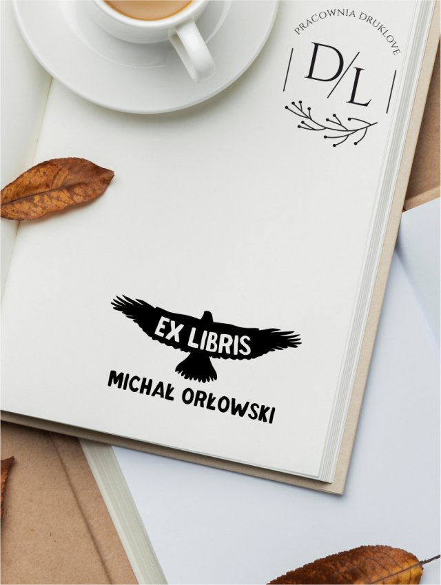 Stempel Ex Libris Exlibris personalizowany ORZEŁ