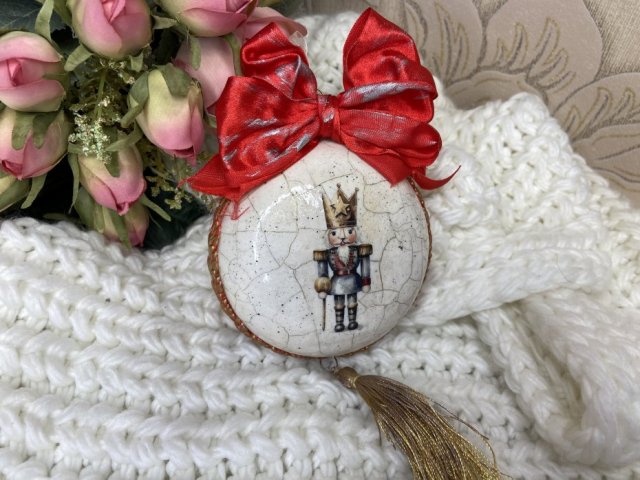 Bombka, bombki choinkowe, ręcznie robione decoupage
