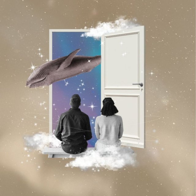 Plakat A4 Kosmiczny Wieloryb