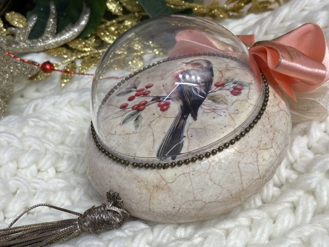 Bombka, bombki choinkowe, ręcznie robione decoupage