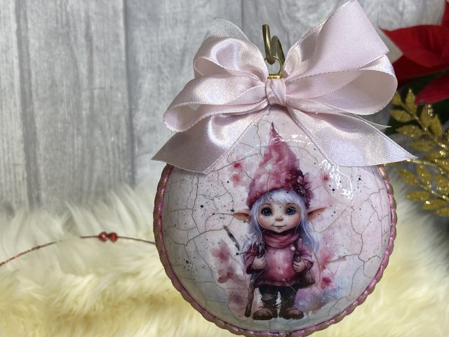 Bombka, bombki choinkowe, ręcznie robione decoupage