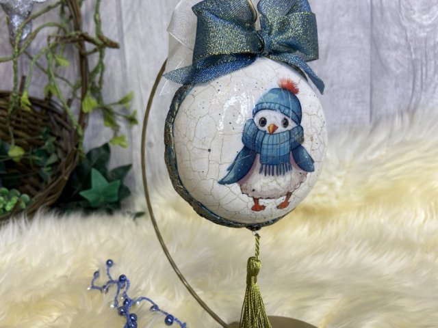 Bombka, bombki choinkowe, ręcznie robione decoupage