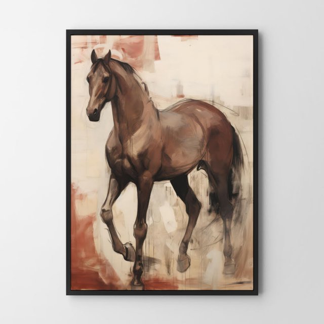 Plakat koń konie - format A4