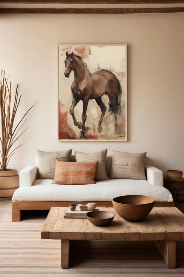 Plakat koń konie - format 61x91 cm