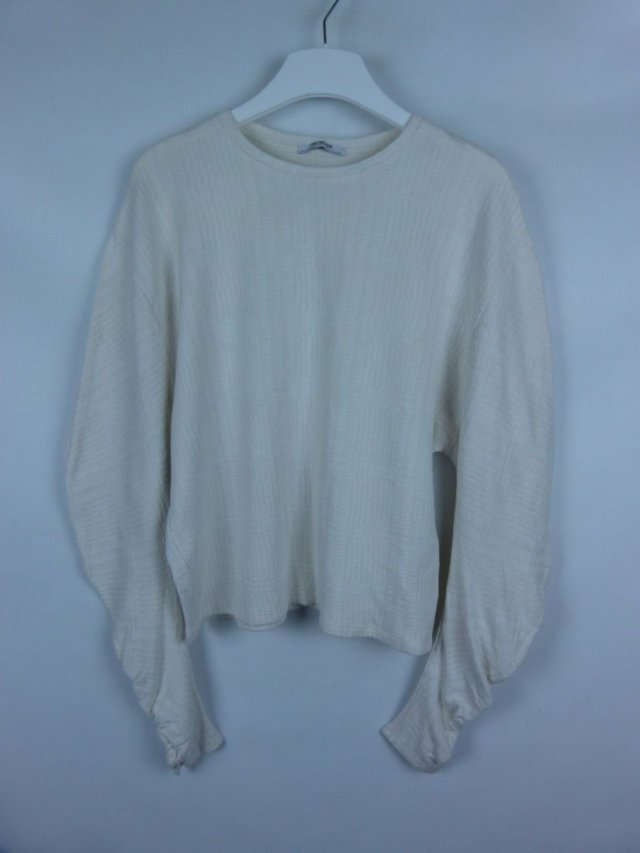 Zara dzianinowa bluzka oversize ecru / S