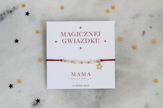 MAMA - Magicznej Gwiazdki - Alfabet Morse'a - Bransoletka