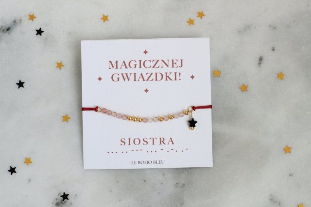 SIOSTRA - Magicznej Gwiazdki - Alfabet Morse'a - Bransoletka