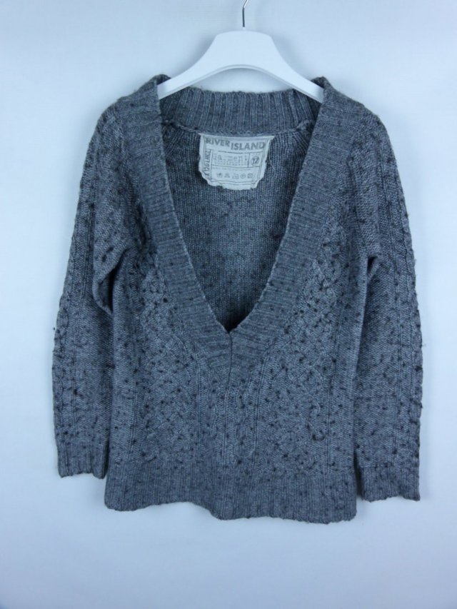 River Island sweter głęboki dekolt z wełną 12 / 38