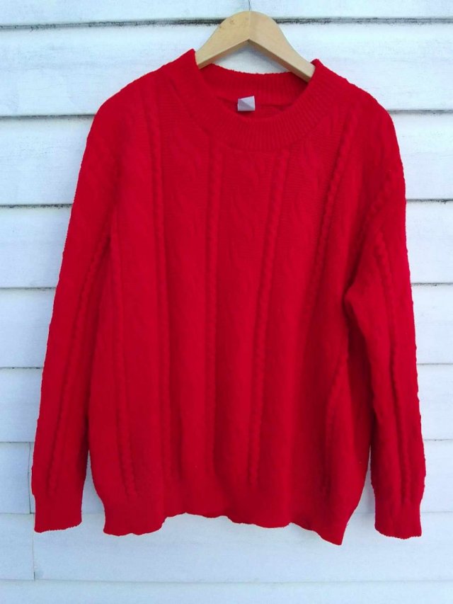 CZERWONY SWETER VINTAGE