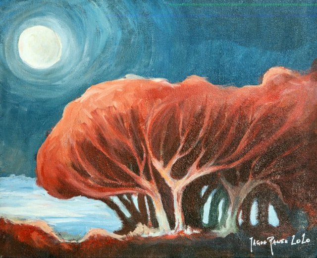 OBRAZ AKRYLOWY "RED TREE"