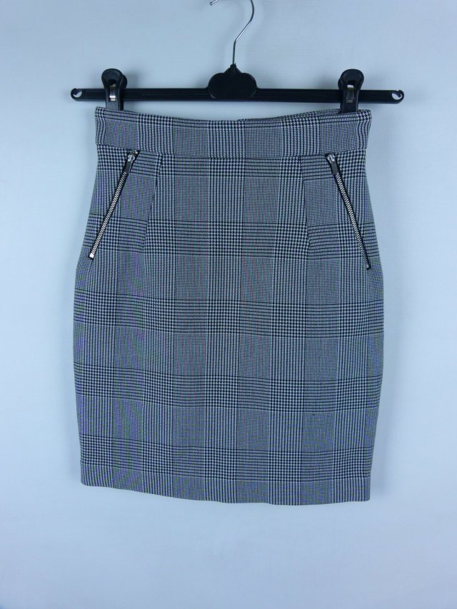 H&M spódnica kratka mini zip / 34 - XS