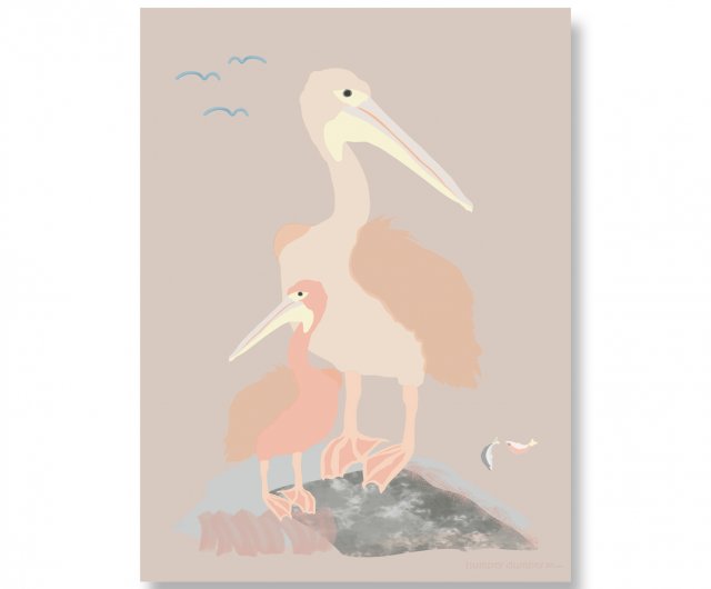 PLAKAT dla dzieci Pelikan (Pelican Love))