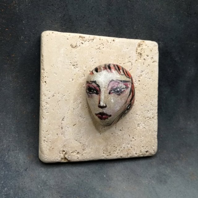 Anija fresk rzeźba naturalna Dusze Kamieni Stone Soul miniatura obraz 3d