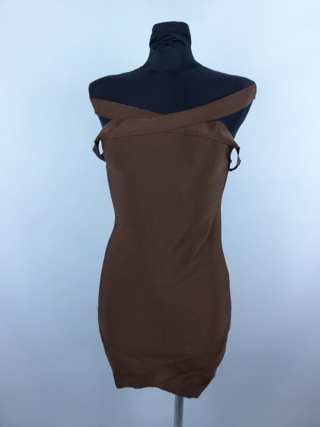 Missguided ołówkowa sukienka mini odkryte ramiona / 10 - S