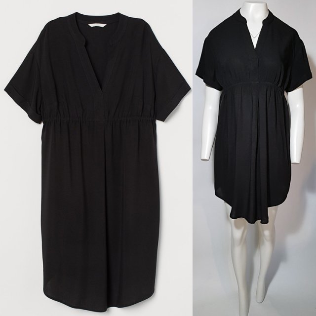 H&M sukienka tunika z naturalnej przewiewnej wiskozy S/M Hv276
