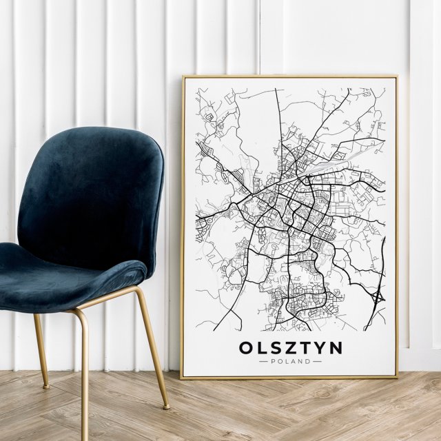 Mapa Olsztyna - plakat 40x50 cm