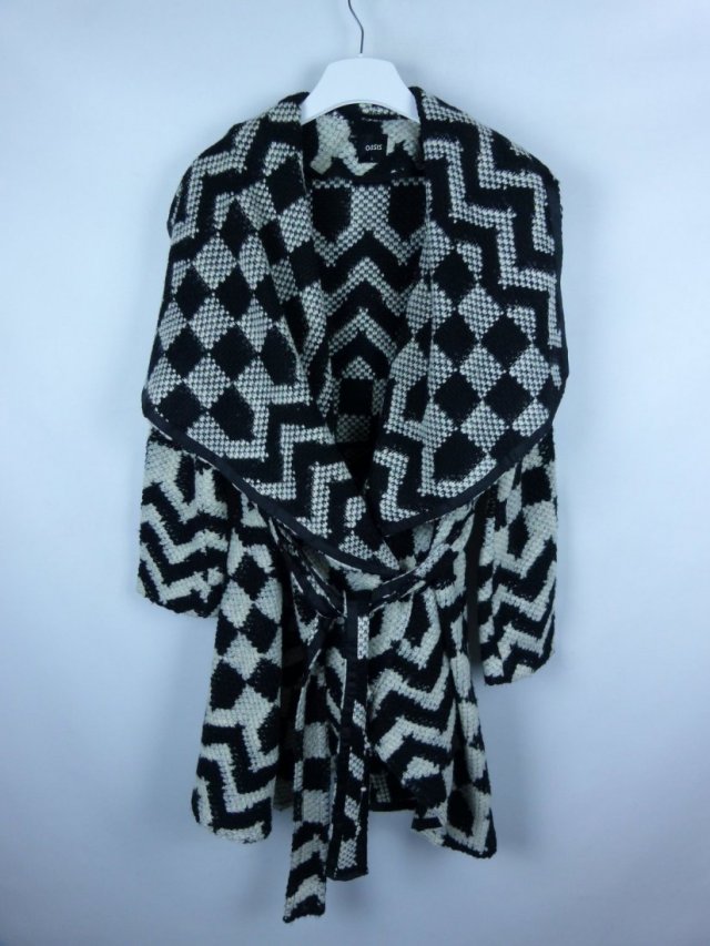 Oasis sweter z paskiem kardigan / L
